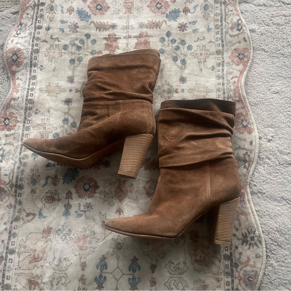 Manolo Blahnik Brown Suede Heeled Boots - Picture 12 of 12